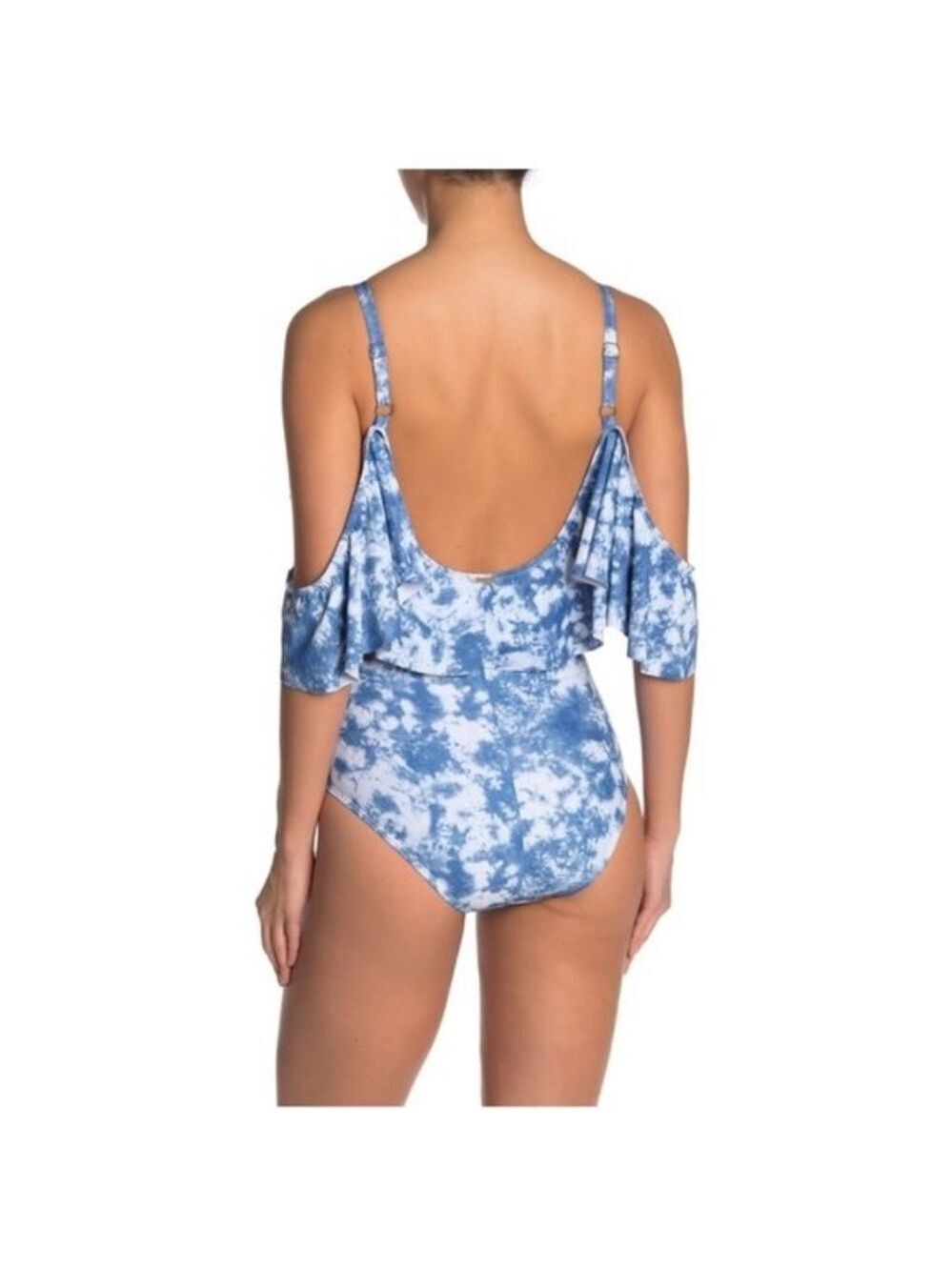 Nicole Miller Ruffled Cold Shoulder One-Piece Swimsuit - Picture 2 of 7